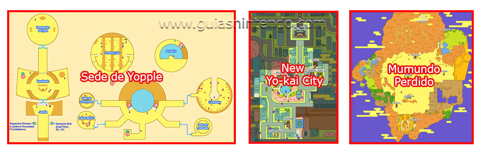 Mapa general de New Yo-kai City