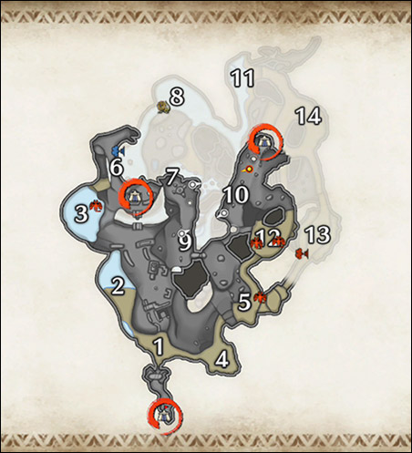 Monster Hunter Rise - Mapa Grutas de lava